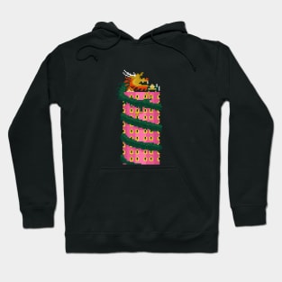 The Dragon Temple Pixel Art Hoodie